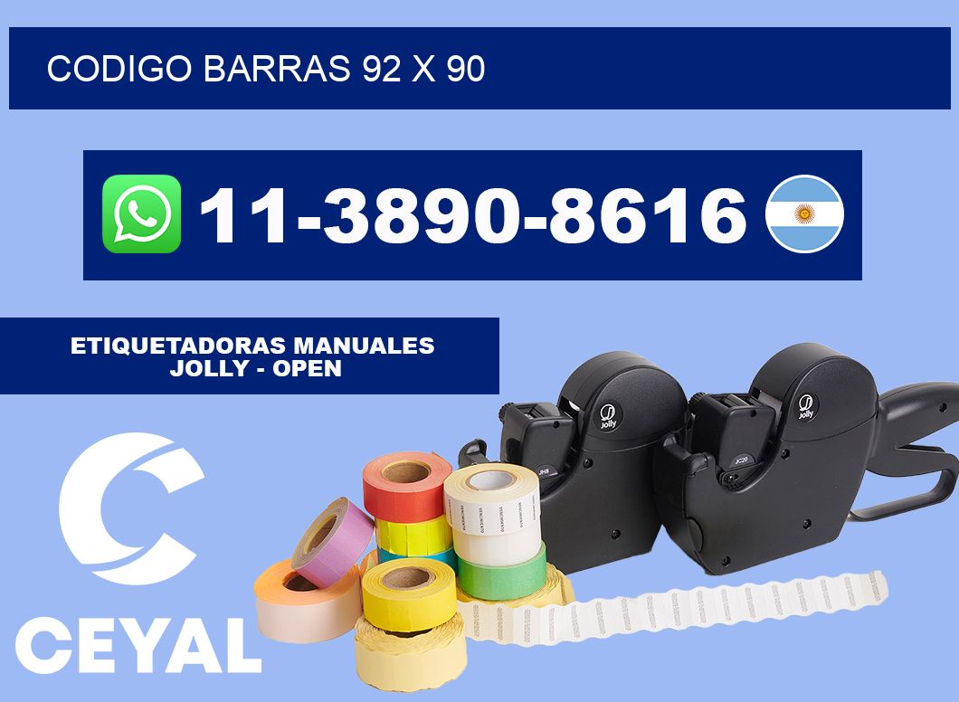 Codigo barras 92 x 90