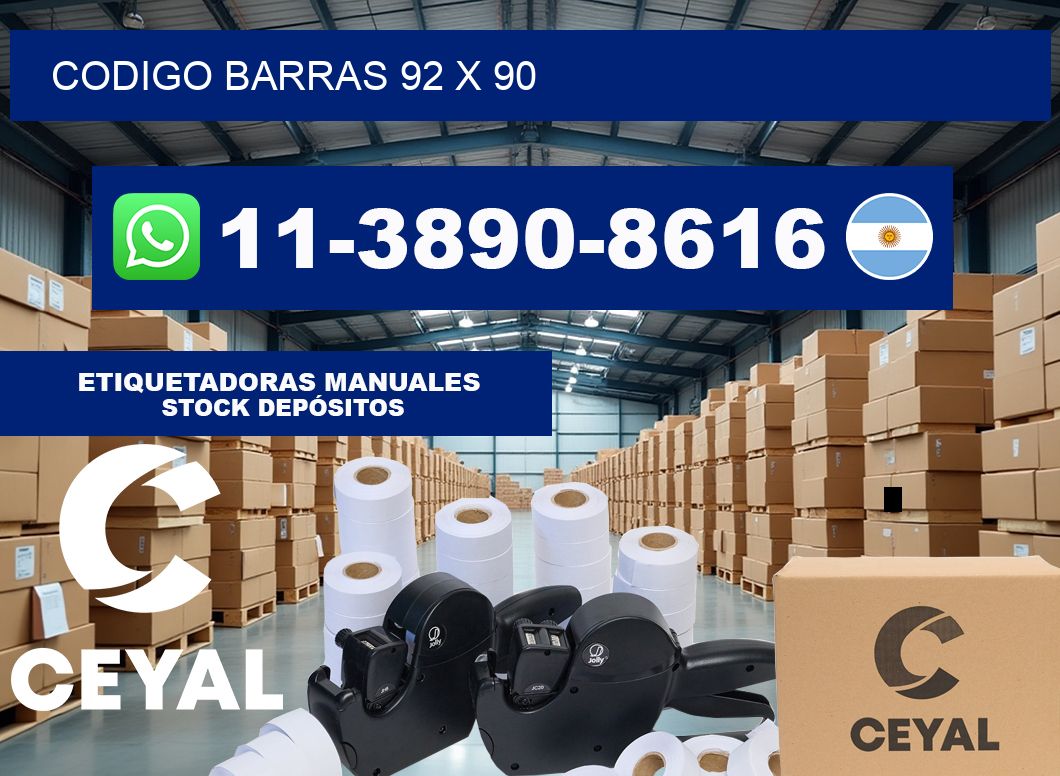Codigo barras 92 x 90