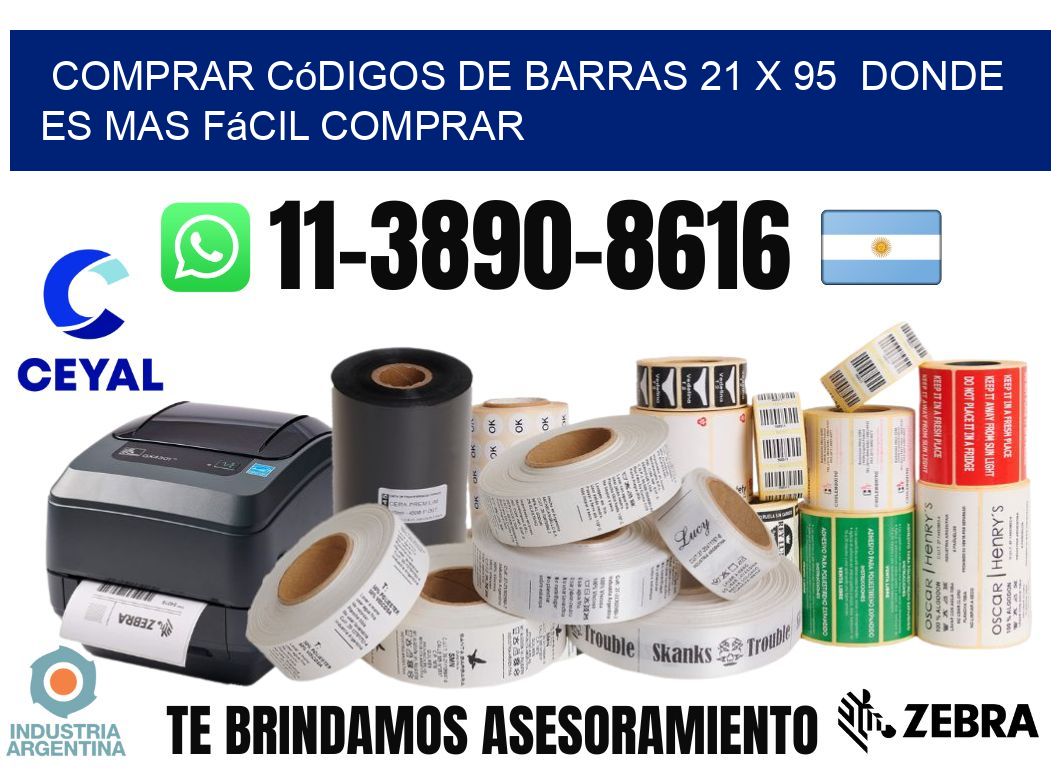 Comprar códigos de barras 21 x 95  Donde es mas fácil comprar