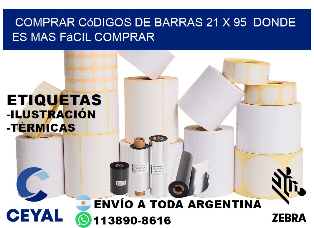 Comprar códigos de barras 21 x 95  Donde es mas fácil comprar
