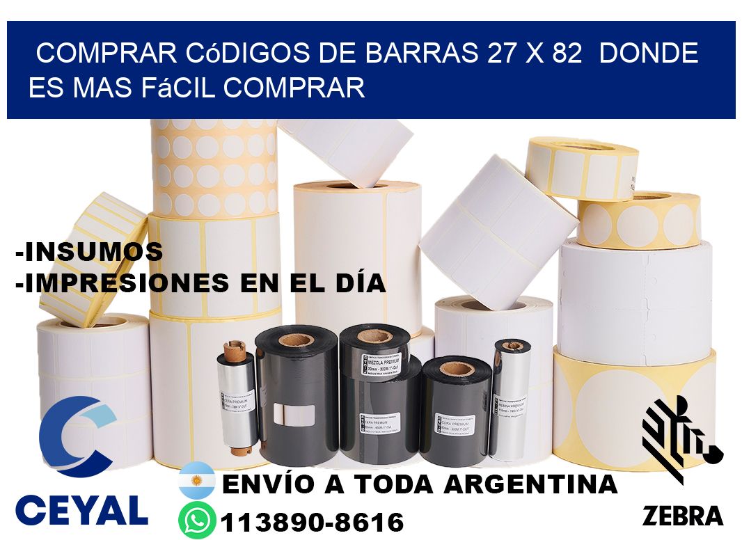 Comprar códigos de barras 27 x 82  Donde es mas fácil comprar