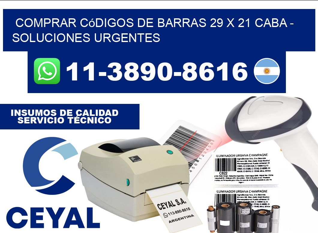 Comprar códigos de barras 29 x 21 CABA - soluciones urgentes