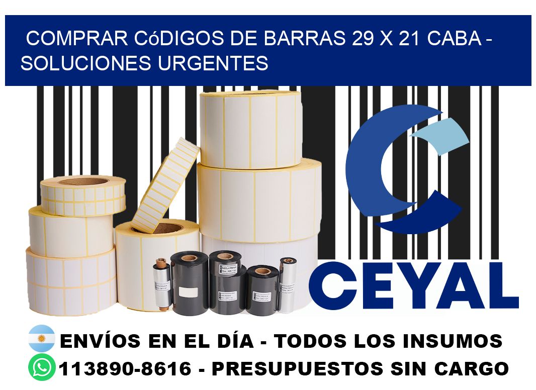 Comprar códigos de barras 29 x 21 CABA - soluciones urgentes
