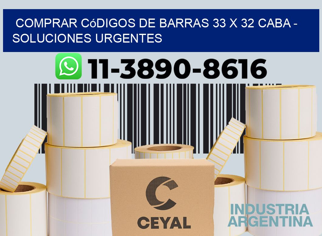 Comprar códigos de barras 33 x 32 CABA - soluciones urgentes