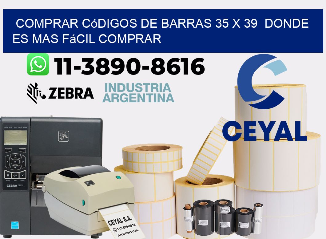 Comprar códigos de barras 35 x 39  Donde es mas fácil comprar