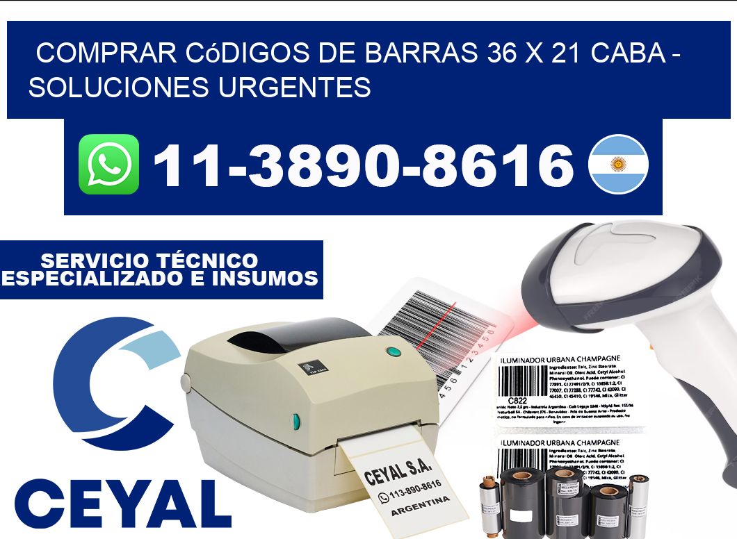 Comprar códigos de barras 36 x 21 CABA - soluciones urgentes