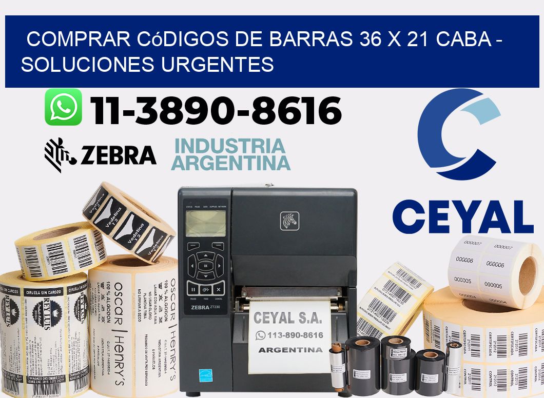 Comprar códigos de barras 36 x 21 CABA - soluciones urgentes