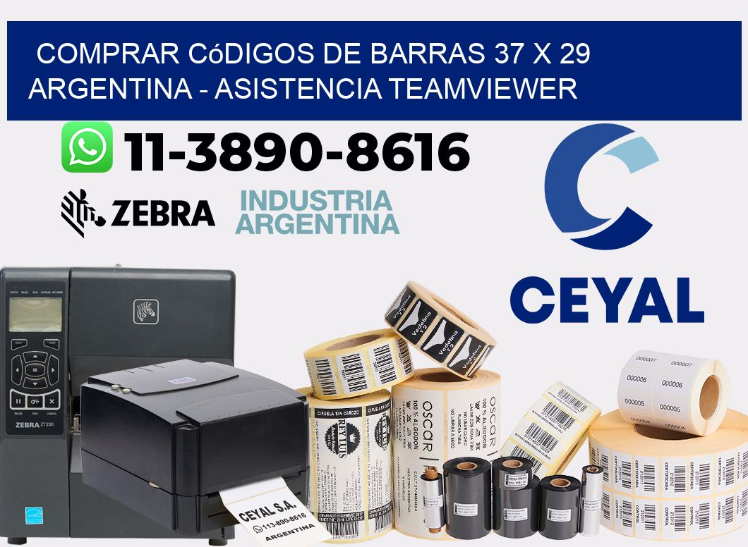 Comprar códigos de barras 37 x 29 argentina - asistencia teamviewer