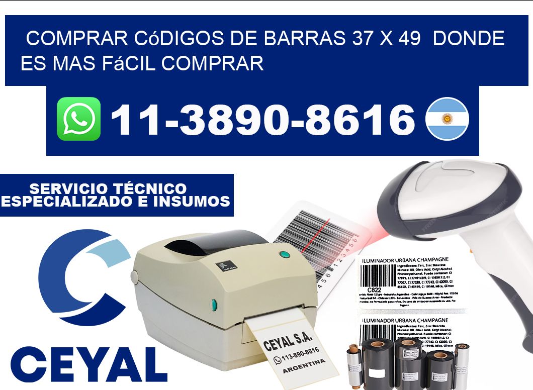 Comprar códigos de barras 37 x 49  Donde es mas fácil comprar