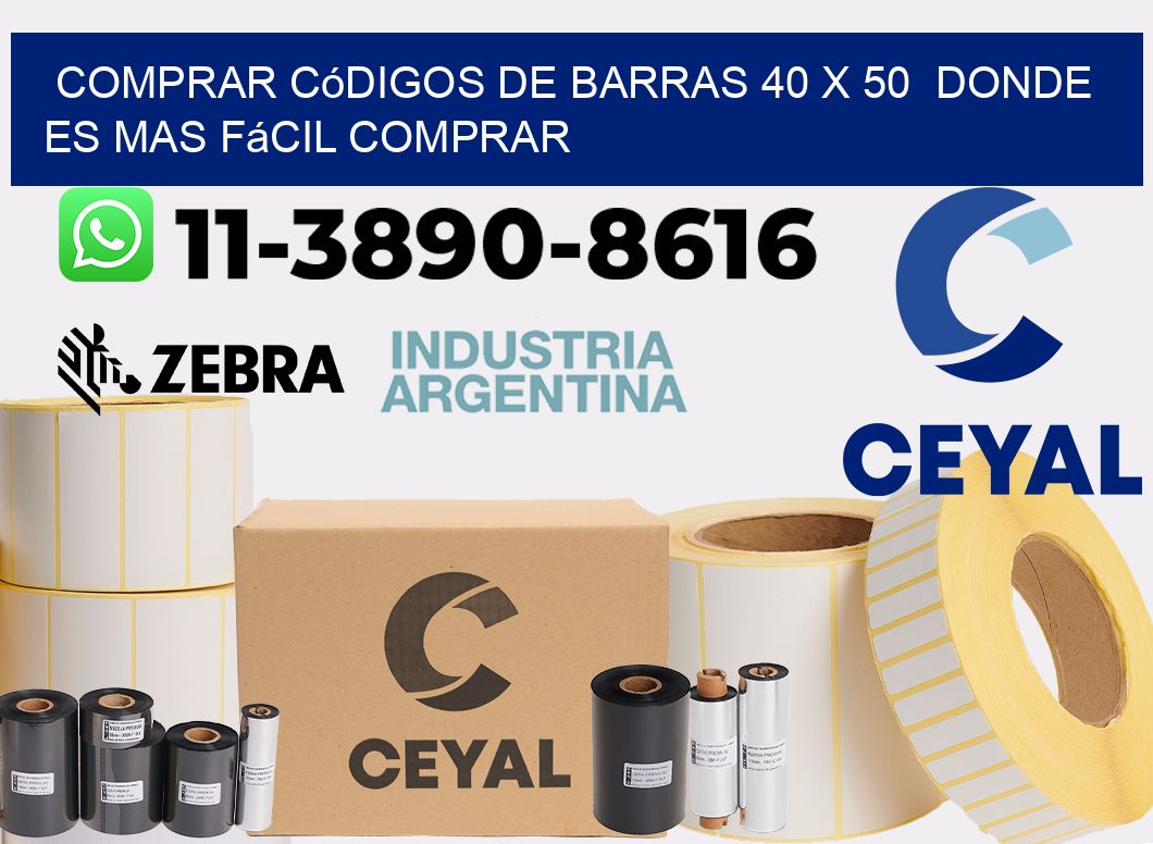 Comprar códigos de barras 40 x 50  Donde es mas fácil comprar