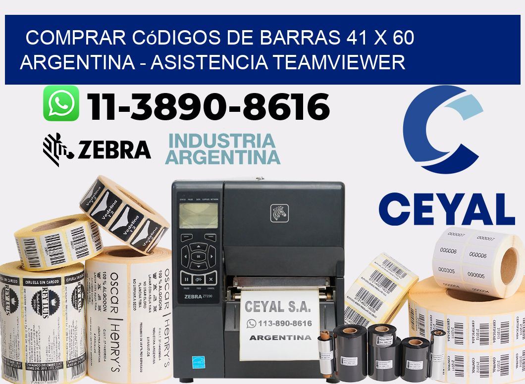 Comprar códigos de barras 41 x 60 argentina - asistencia teamviewer