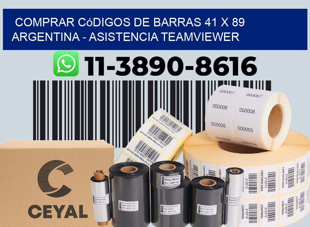 Comprar códigos de barras 41 x 89 argentina - asistencia teamviewer