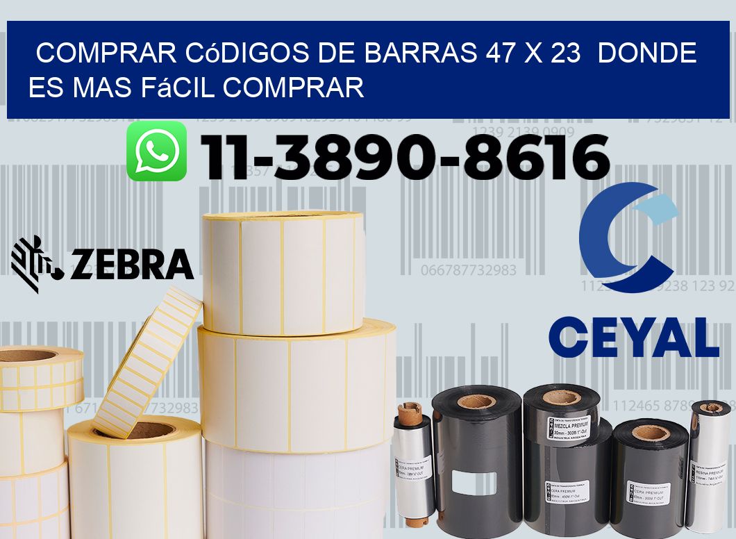 Comprar códigos de barras 47 x 23  Donde es mas fácil comprar