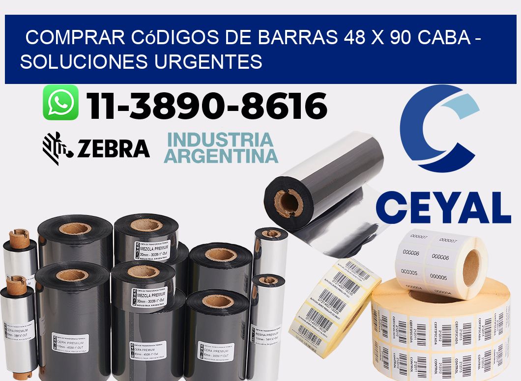 Comprar códigos de barras 48 x 90 CABA - soluciones urgentes