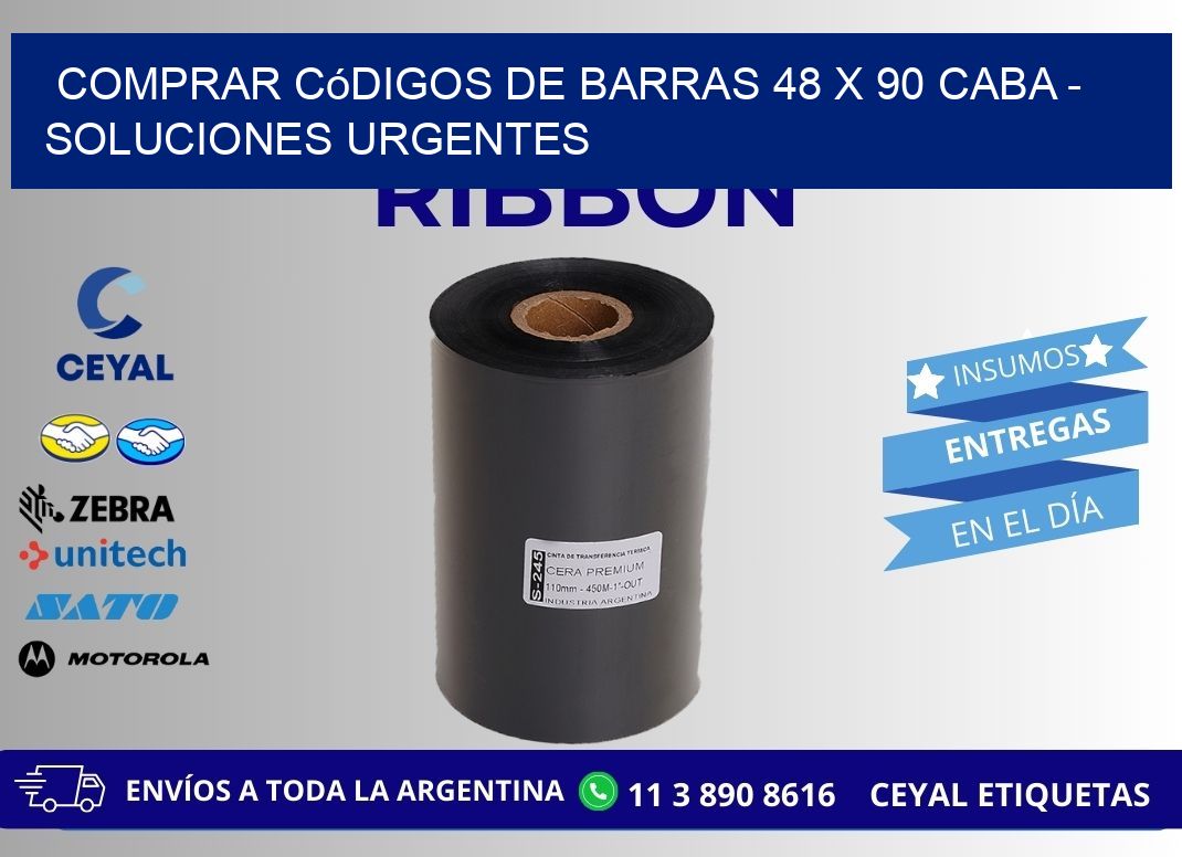 Comprar códigos de barras 48 x 90 CABA - soluciones urgentes