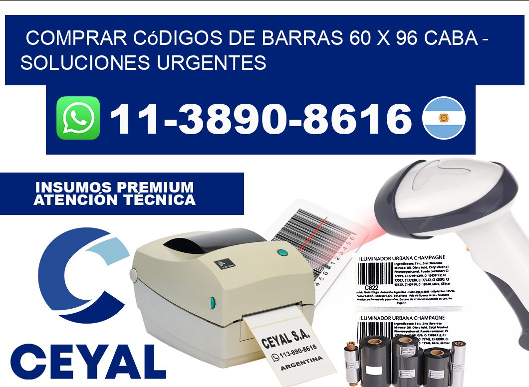 Comprar códigos de barras 60 x 96 CABA - soluciones urgentes