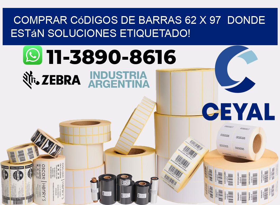 Comprar códigos de barras 62 x 97  donde están soluciones etiquetado!