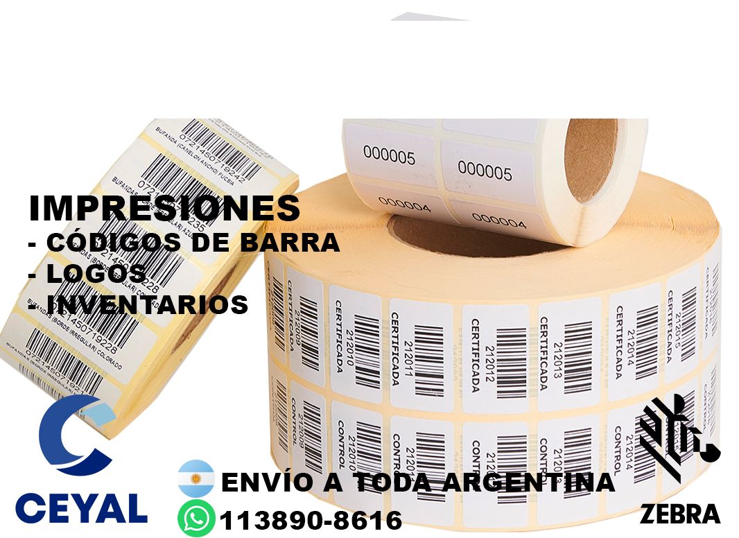 Comprar códigos de barras 74 x 27 donde están soluciones etiquetado!