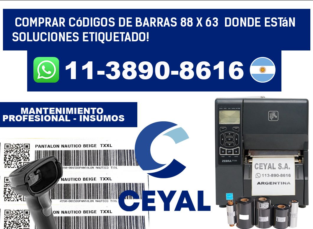 Comprar códigos de barras 88 x 63  donde están soluciones etiquetado!