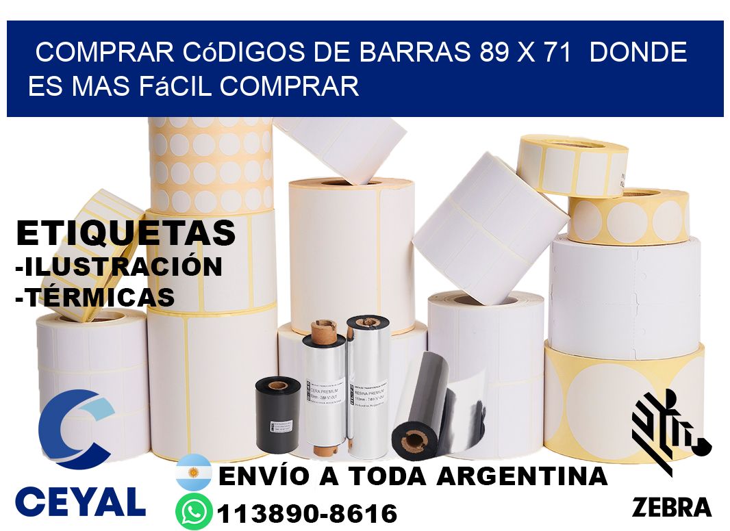 Comprar códigos de barras 89 x 71  Donde es mas fácil comprar