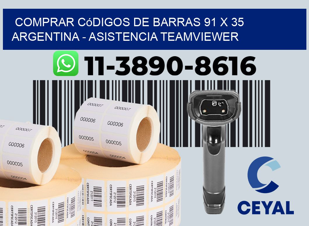 Comprar códigos de barras 91 x 35 argentina - asistencia teamviewer