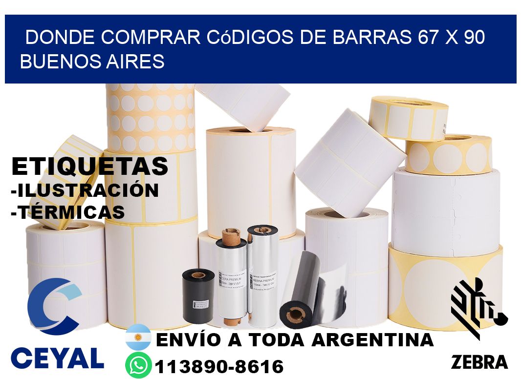 Donde Comprar códigos de barras 67 x 90  Buenos Aires