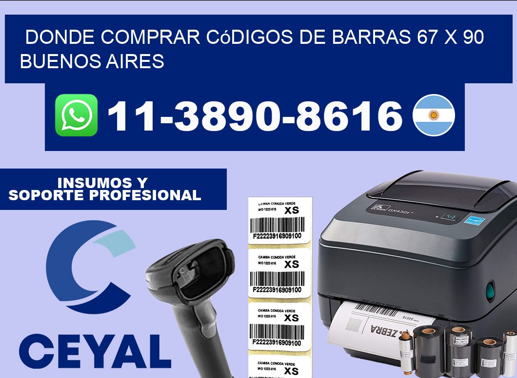 Donde Comprar códigos de barras 67 x 90  Buenos Aires