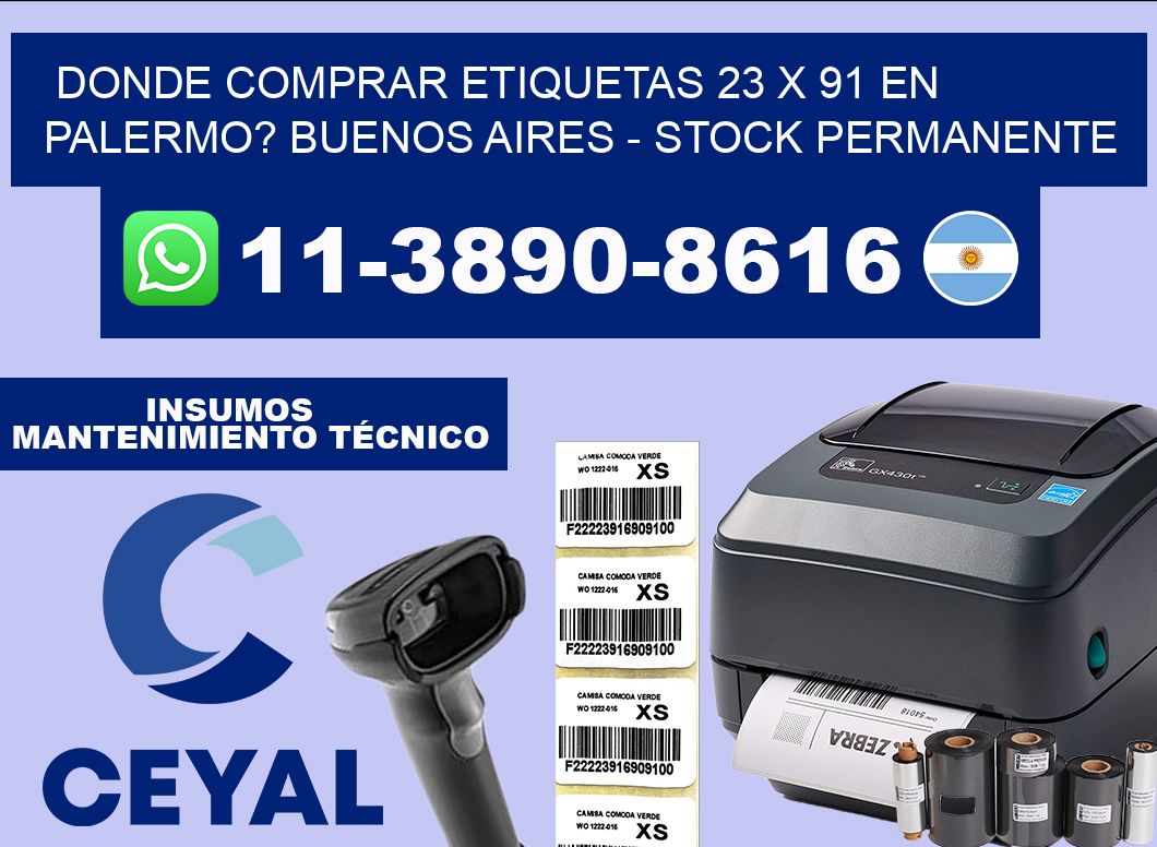 Donde Comprar etiquetas 23 x 91 en PALERMO? Buenos Aires – Stock permanente