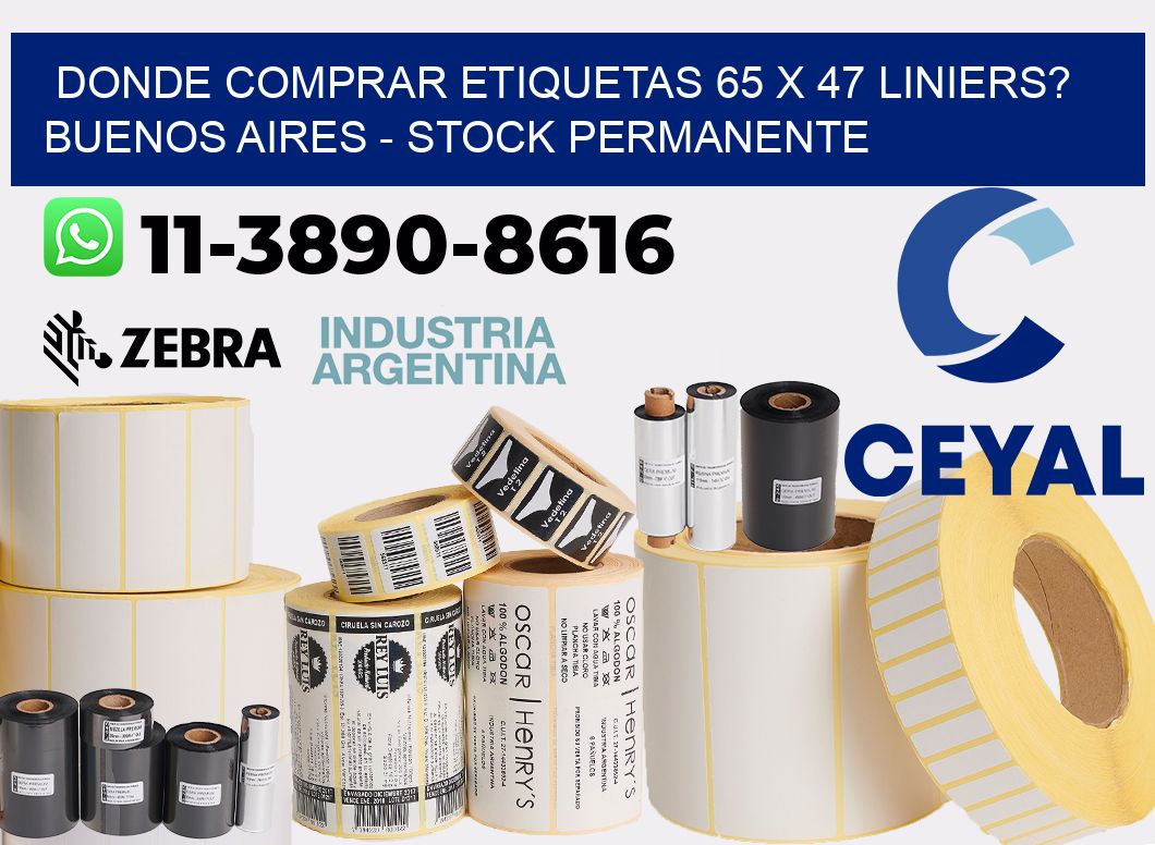 Donde Comprar etiquetas 65 x 47 LINIERS? Buenos Aires - Stock permanente