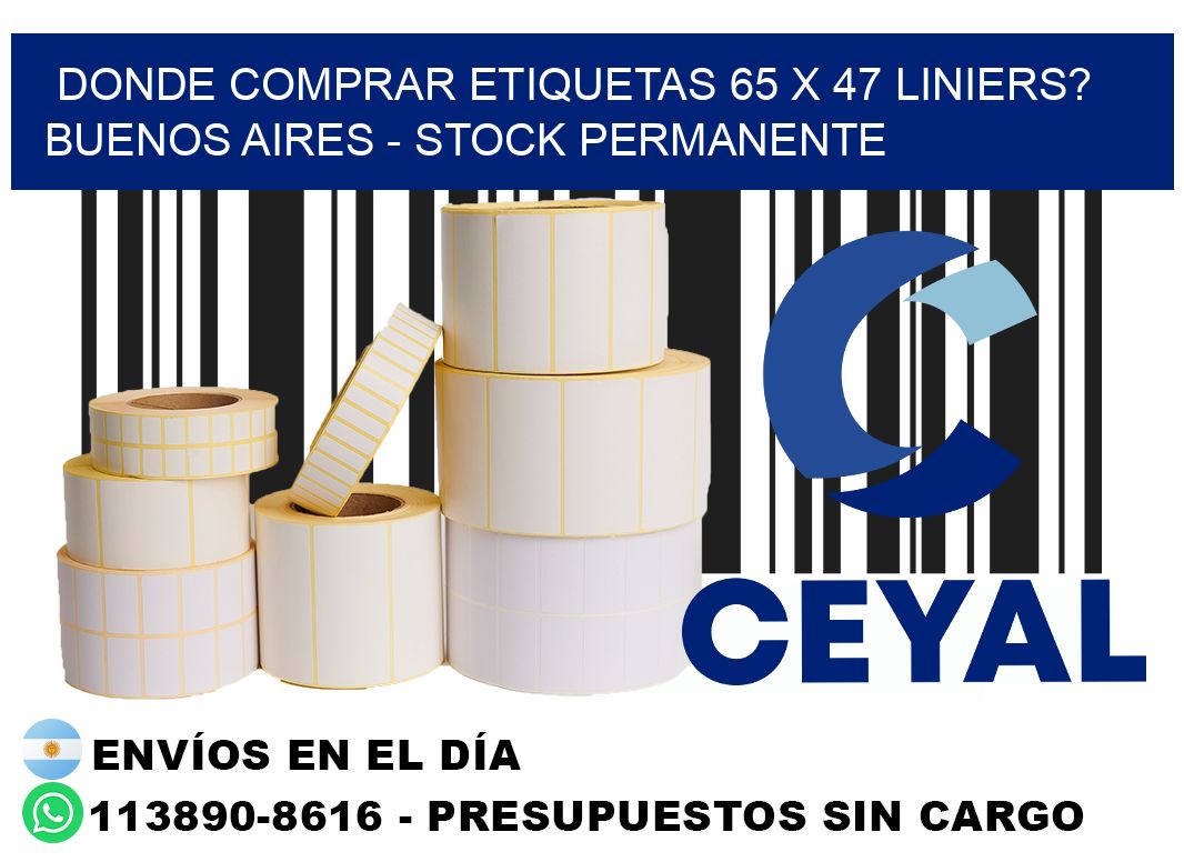 Donde Comprar etiquetas 65 x 47 LINIERS? Buenos Aires - Stock permanente