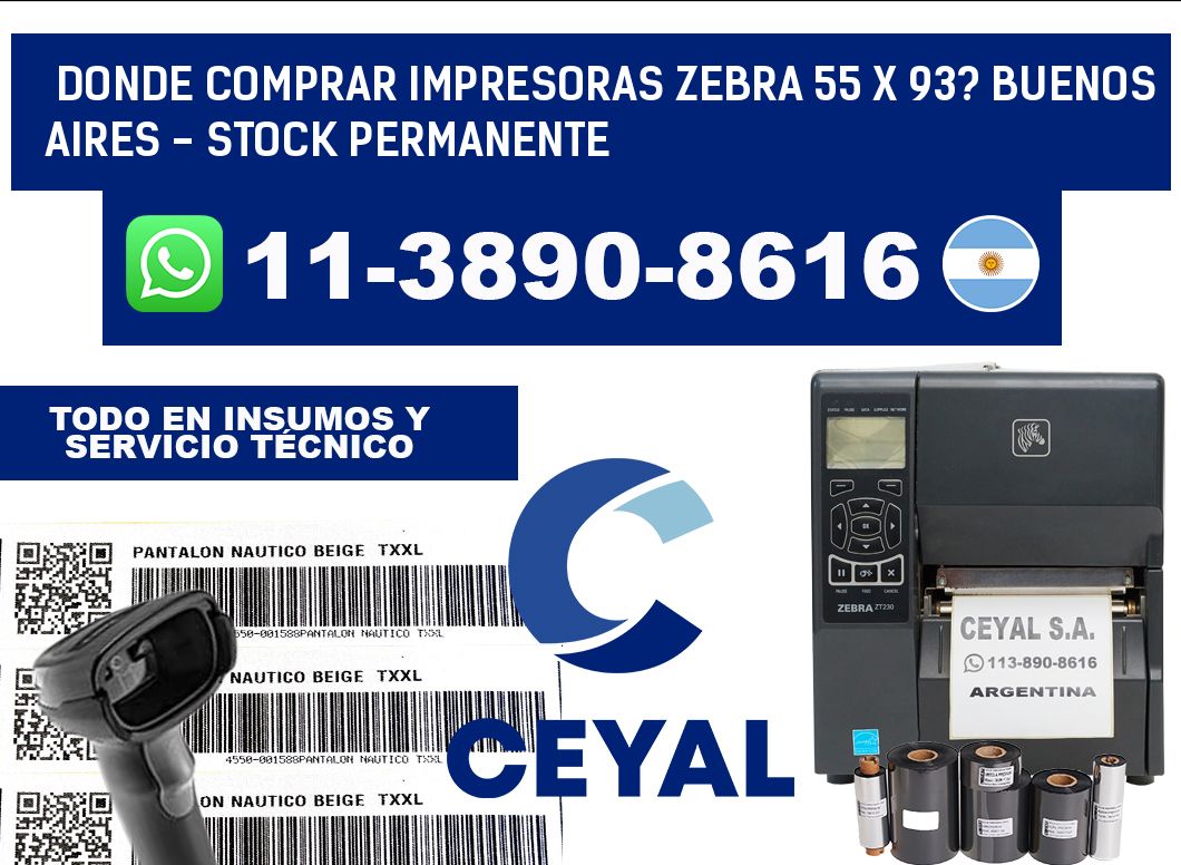 Donde Comprar impresoras zebra 55 x 93? Buenos Aires - Stock permanente