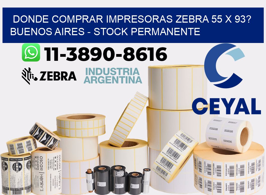 Donde Comprar impresoras zebra 55 x 93? Buenos Aires - Stock permanente