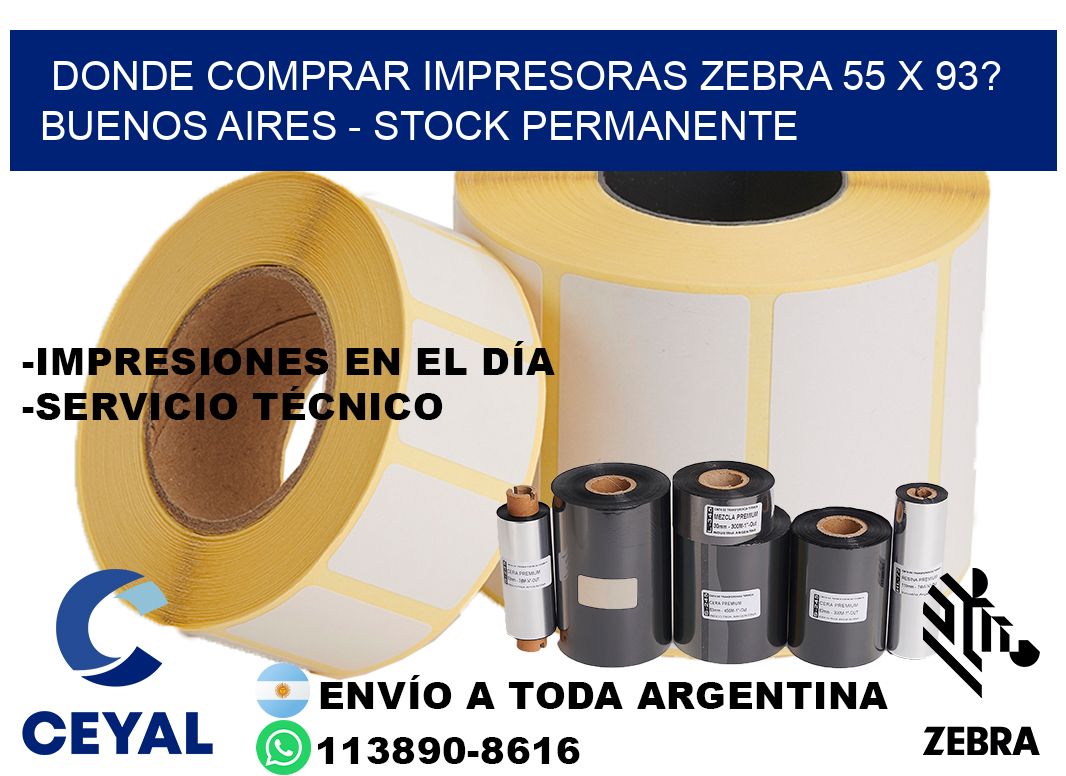 Donde Comprar impresoras zebra 55 x 93? Buenos Aires - Stock permanente