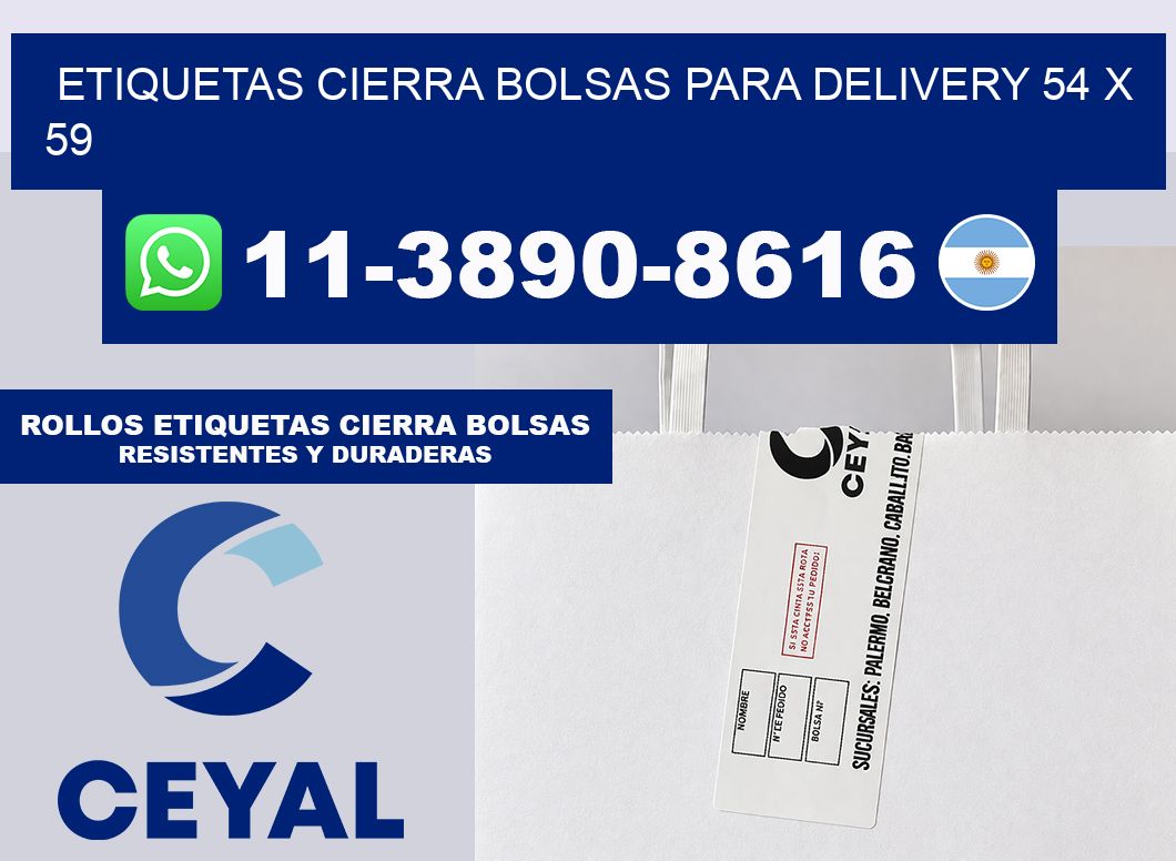 ETIQUETAS CIERRA BOLSAS PARA DELIVERY 54 x 59