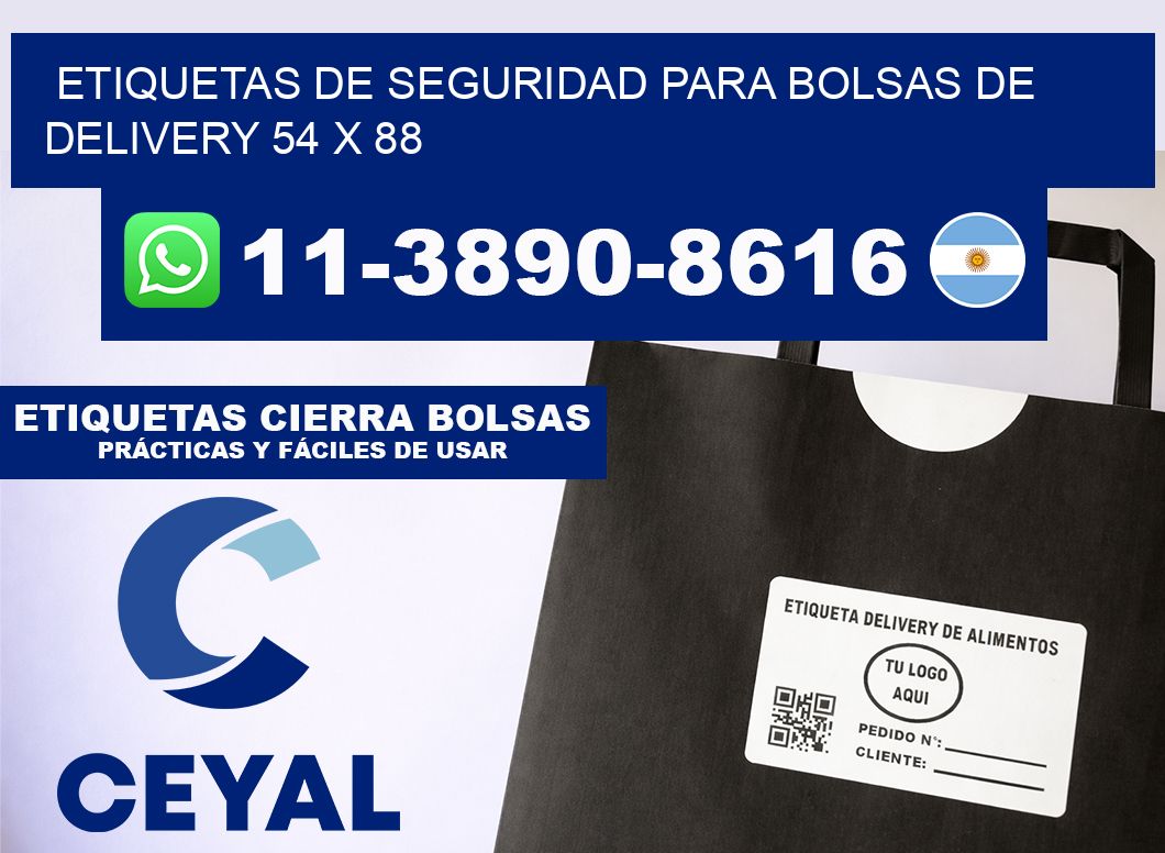 ETIQUETAS DE SEGURIDAD PARA BOLSAS DE DELIVERY 54 x 88