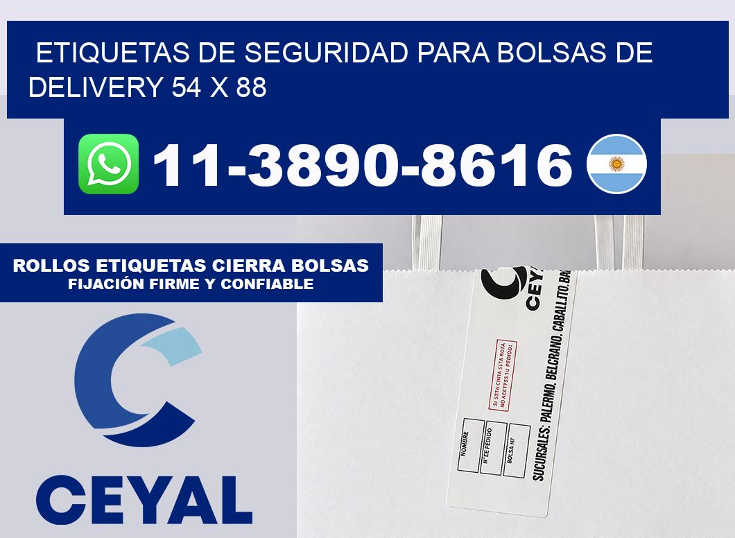 ETIQUETAS DE SEGURIDAD PARA BOLSAS DE DELIVERY 54 x 88