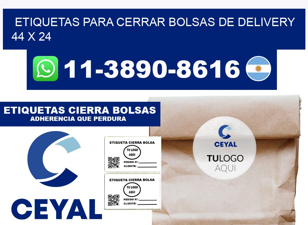 ETIQUETAS PARA CERRAR BOLSAS DE DELIVERY 44 x 24