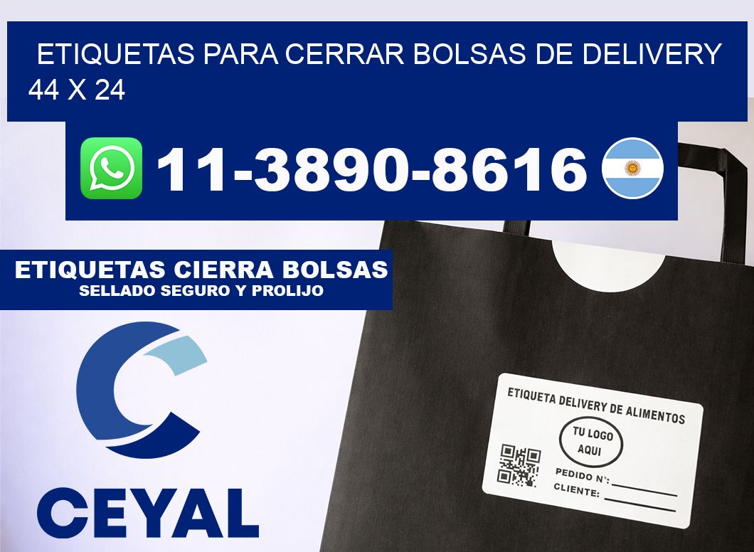 ETIQUETAS PARA CERRAR BOLSAS DE DELIVERY 44 x 24