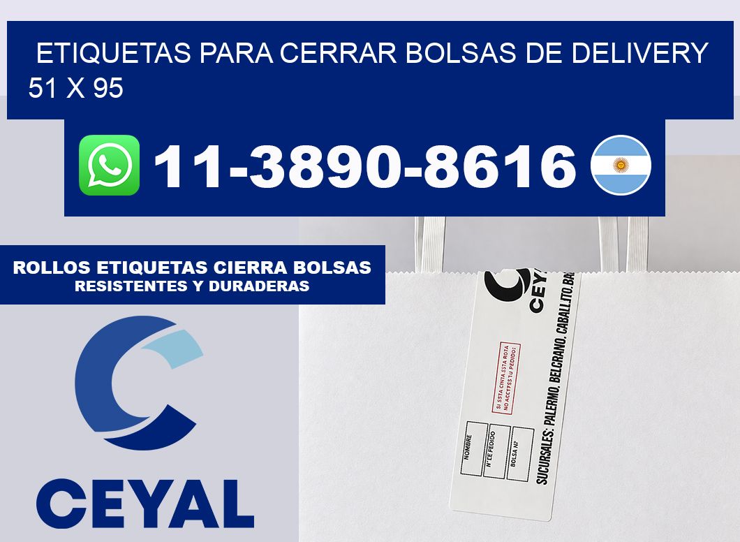 ETIQUETAS PARA CERRAR BOLSAS DE DELIVERY 51 x 95