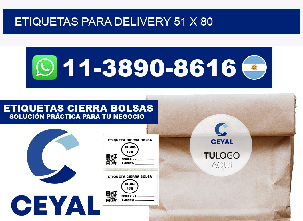 ETIQUETAS PARA DELIVERY 51 x 80