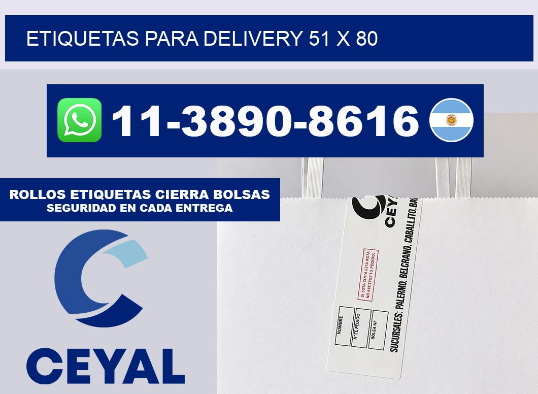 ETIQUETAS PARA DELIVERY 51 x 80