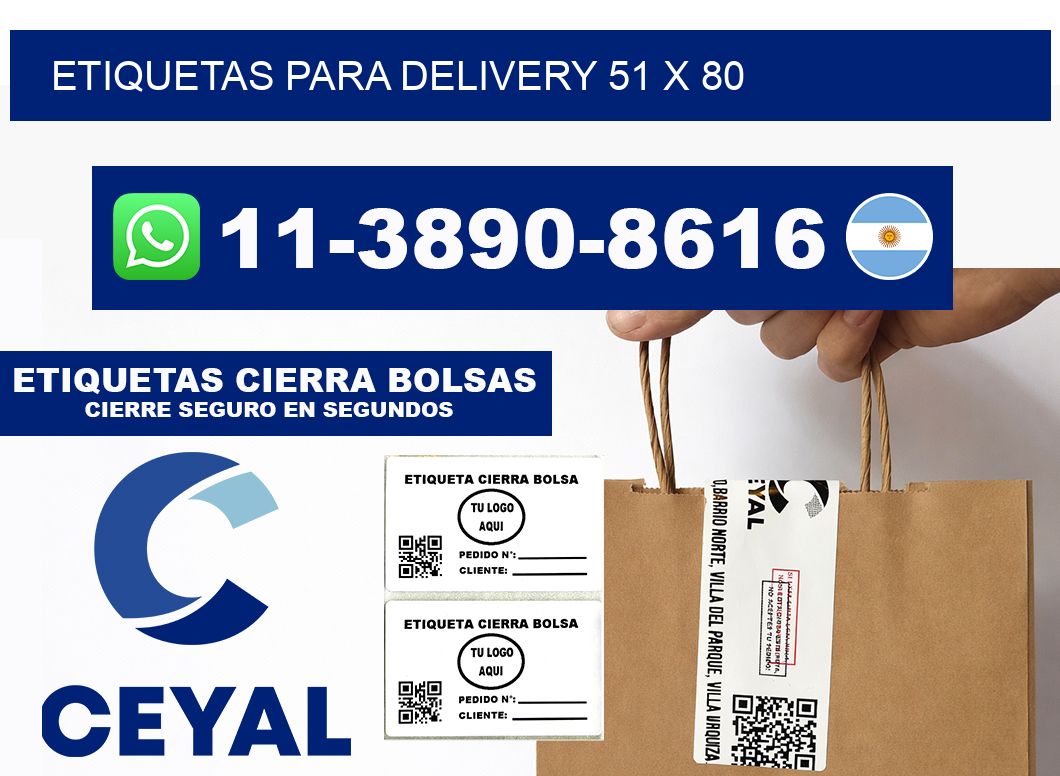ETIQUETAS PARA DELIVERY 51 x 80