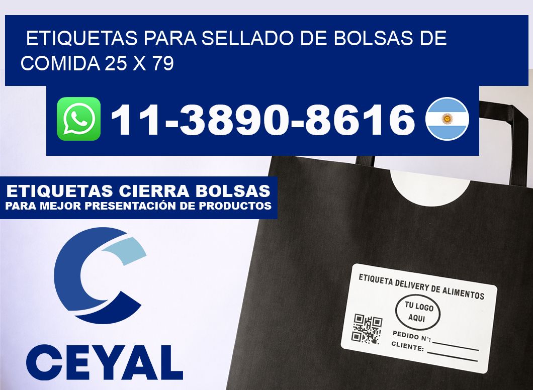ETIQUETAS PARA SELLADO DE BOLSAS DE COMIDA 25 x 79