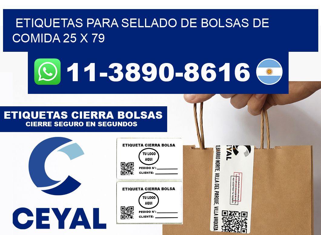 ETIQUETAS PARA SELLADO DE BOLSAS DE COMIDA 25 x 79