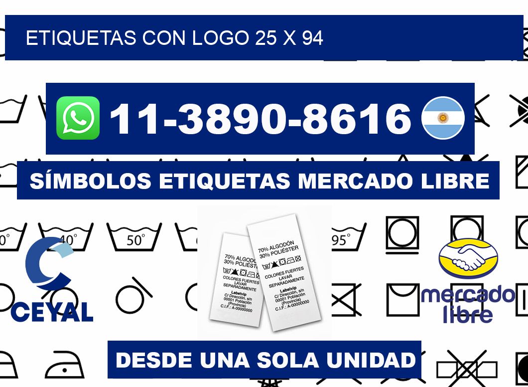 Etiquetas con logo 25 x 94