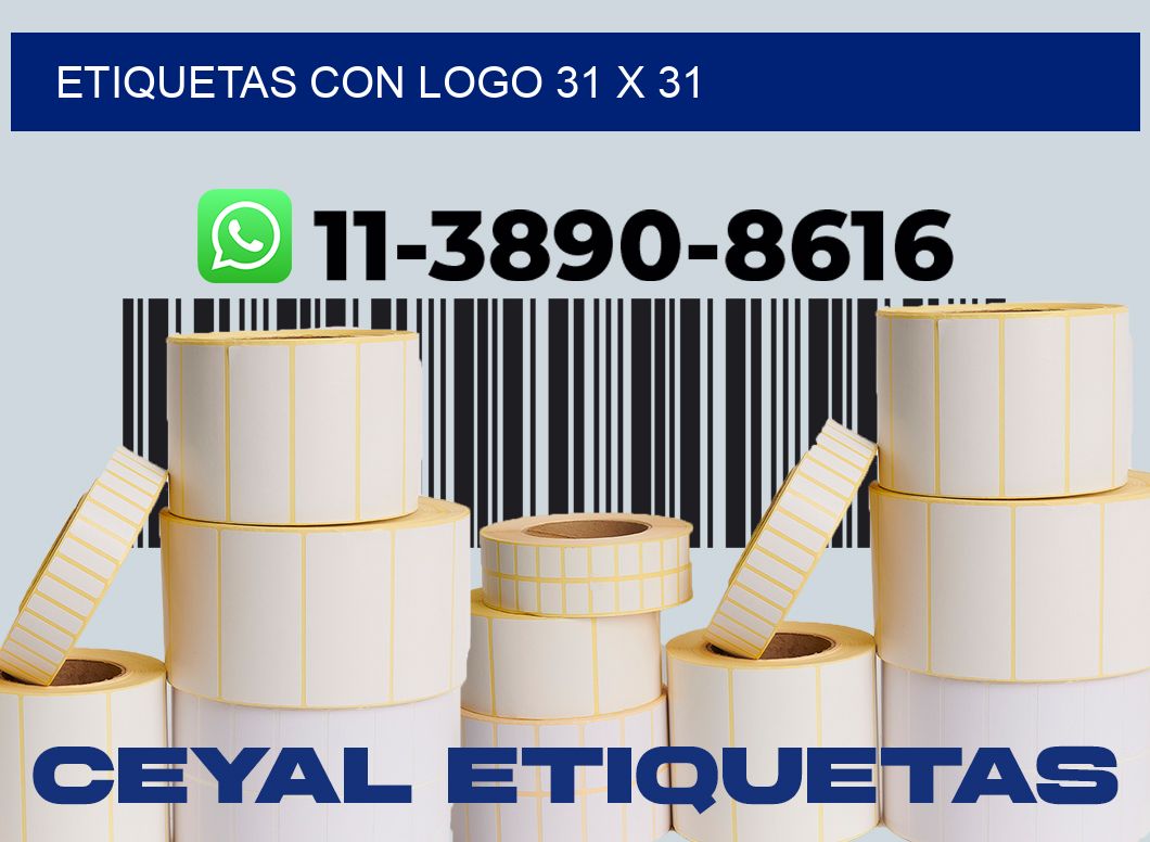Etiquetas con logo 31 x 31