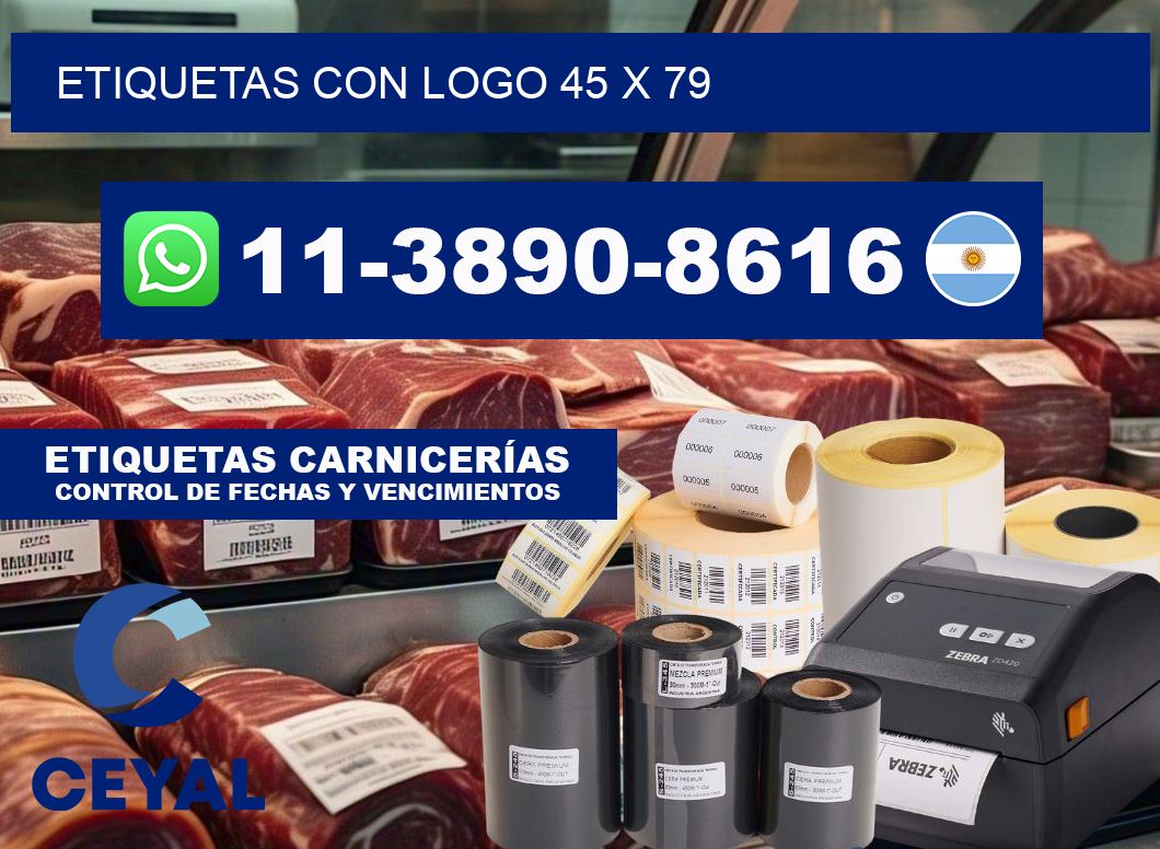 Etiquetas con logo 45 x 79