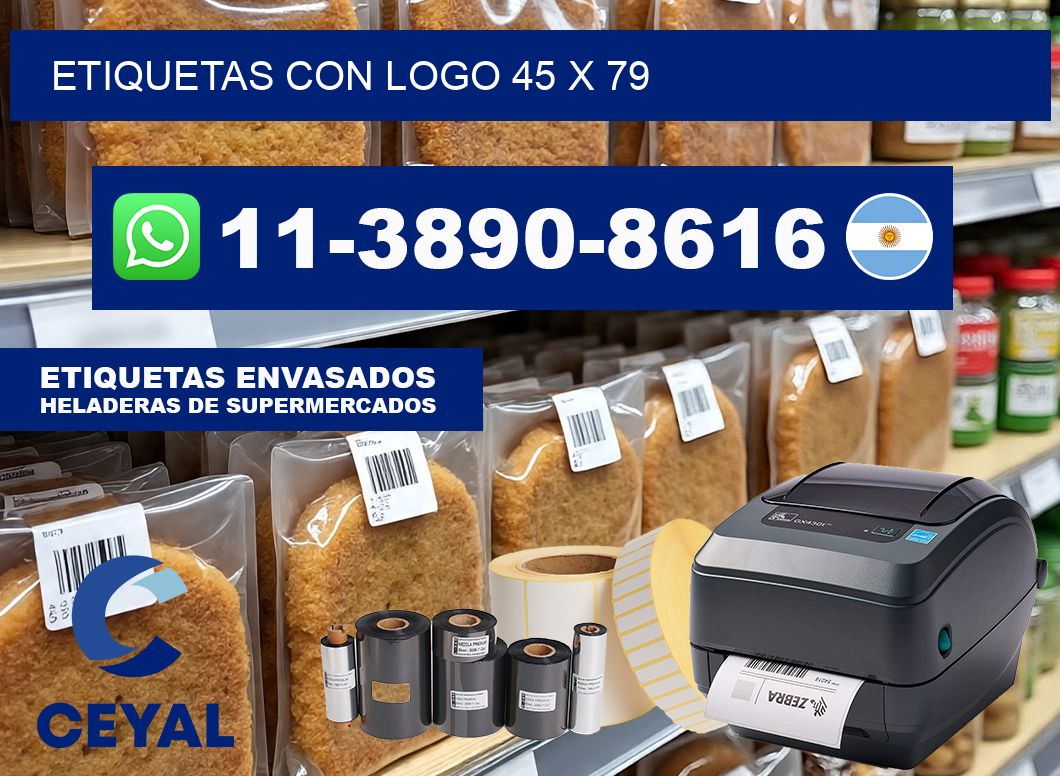 Etiquetas con logo 45 x 79