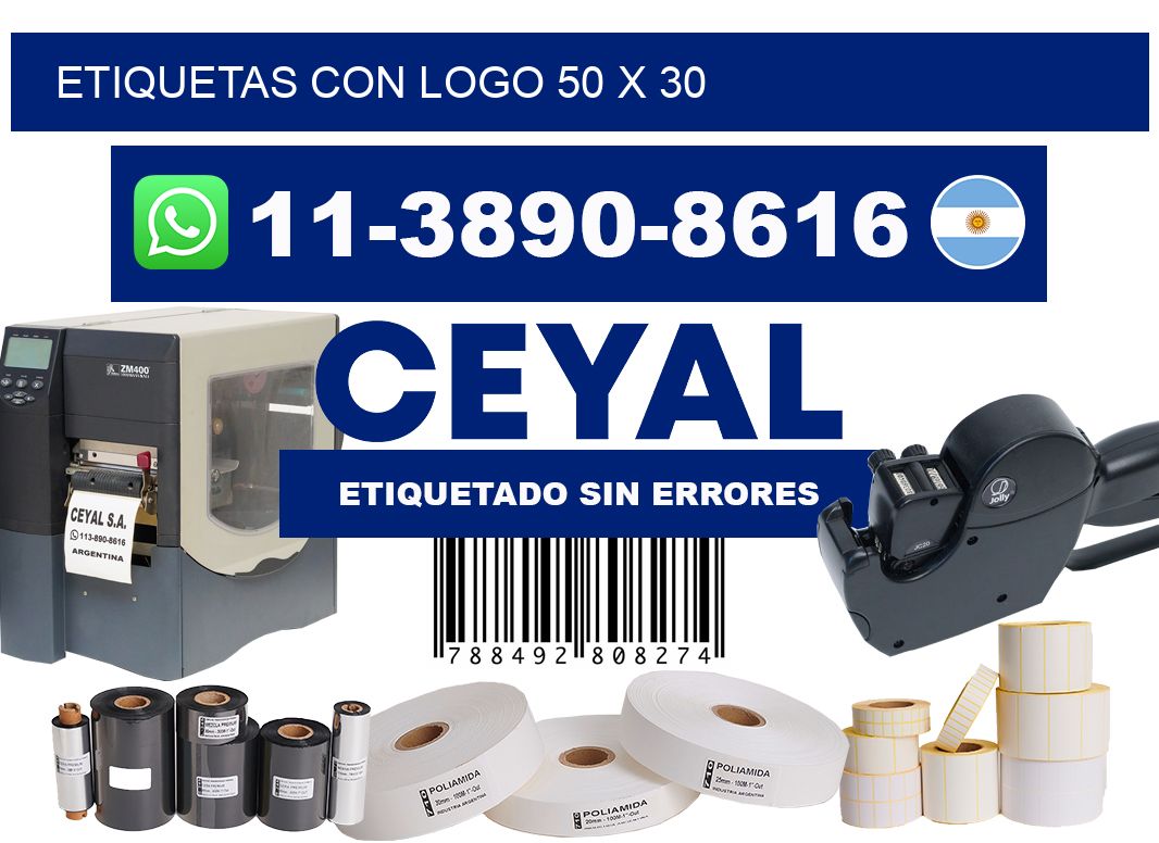 Etiquetas con logo 50 x 30