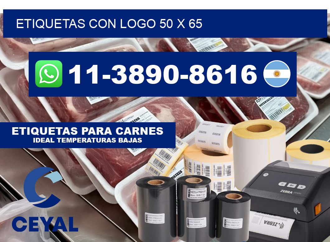Etiquetas con logo 50 x 65